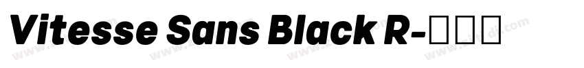 Vitesse Sans Black R字体转换